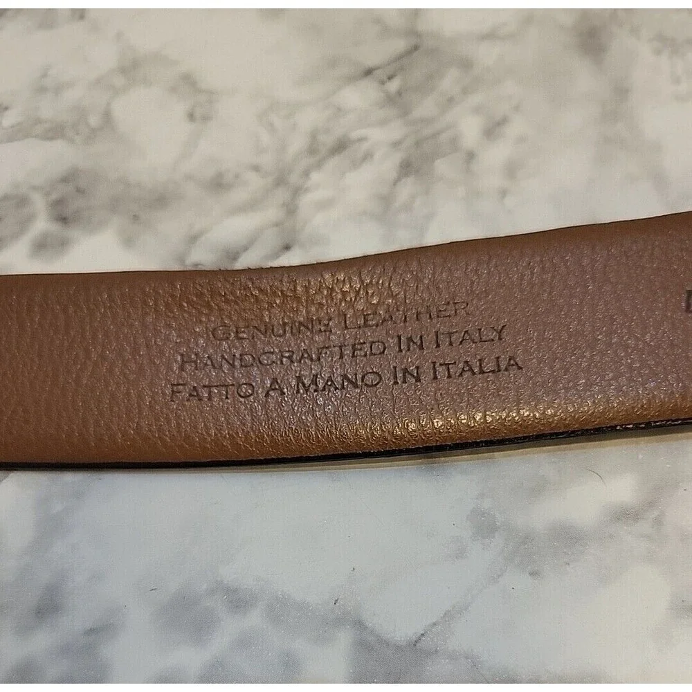 Joseph Abboud Black Genuine Leather Dress Belt Italy Men's Size 45" - Picture 5 of 8